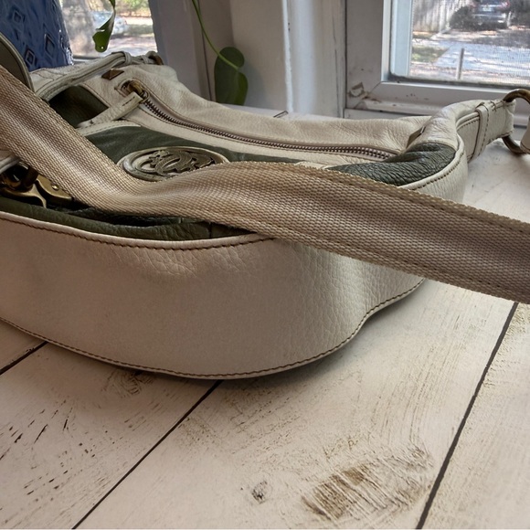 SHARIF | Olive Green and Cream Crossbody Bag - Picture 10 of 15